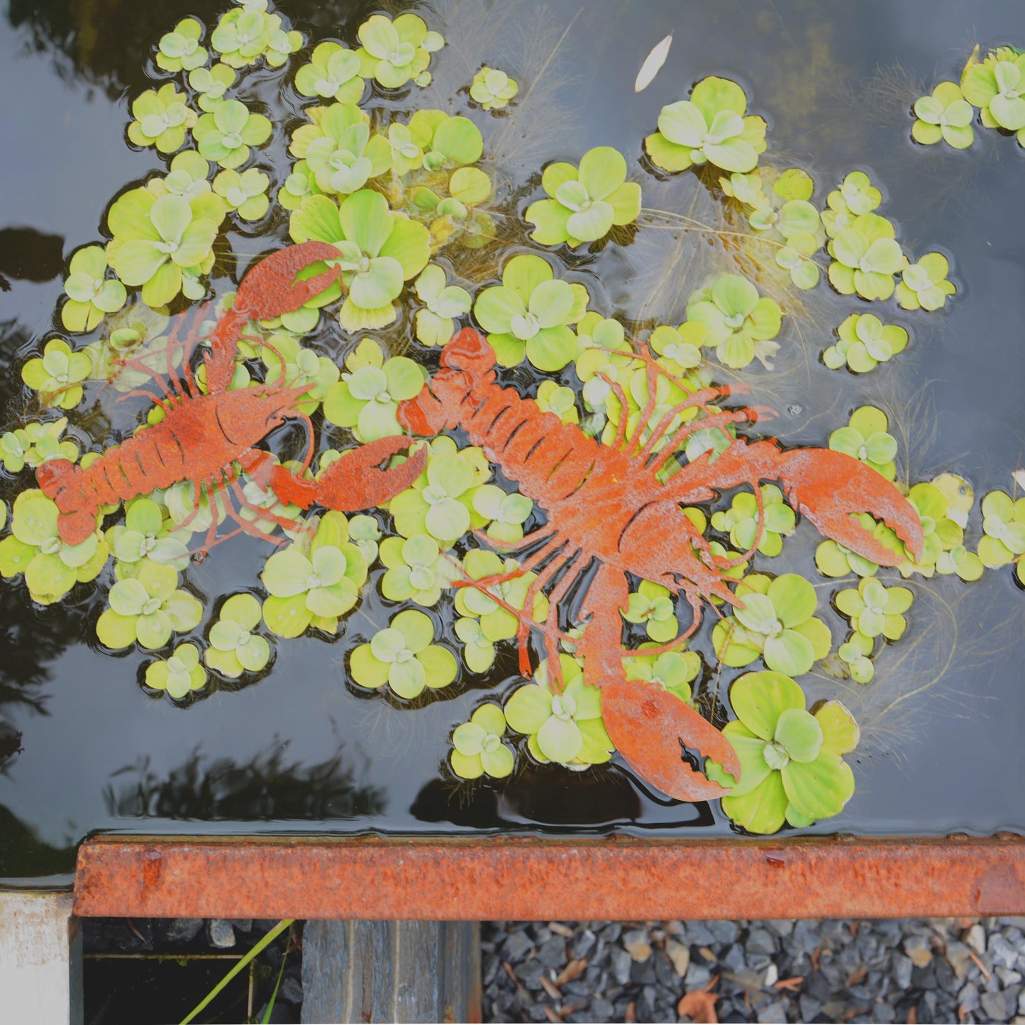 Gartenstecker Rost Hummer im 2er Set