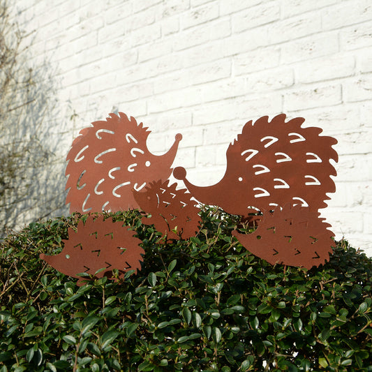 Gartenstecker Rost Igel 5er Set