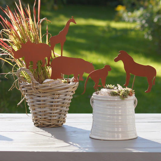 Gartenstecker 5er Set Tiere aus Afrika