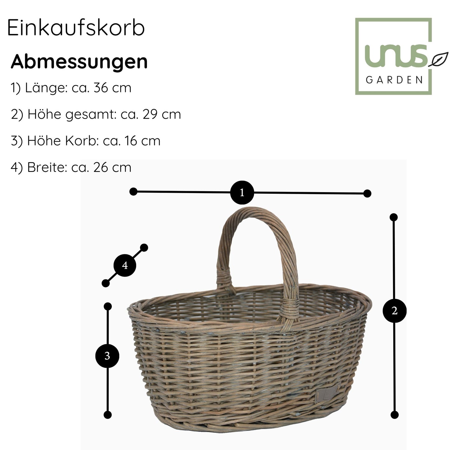 Weidenkorb Einkaufskorb