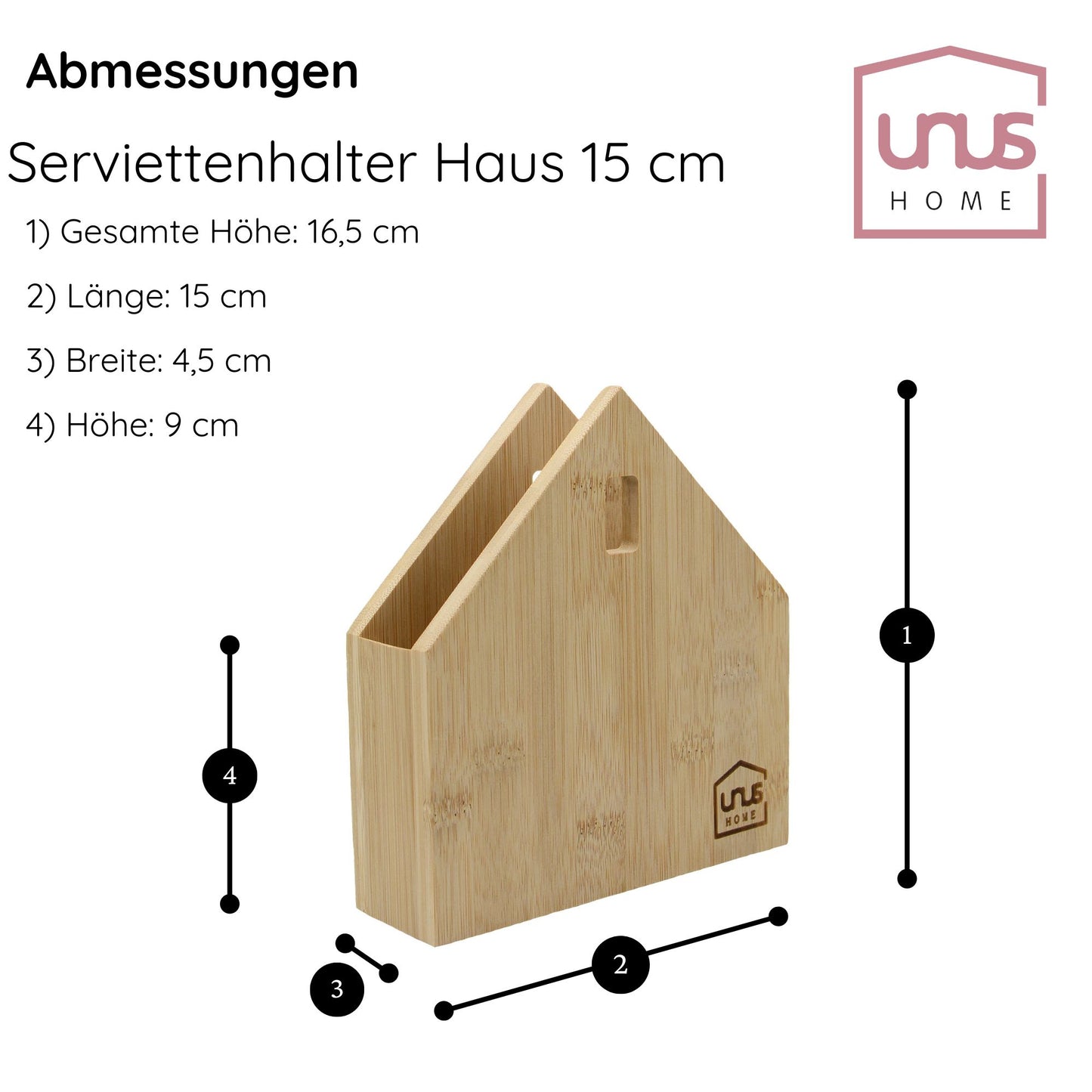 Serviettenhalter Hausform Bambusholz