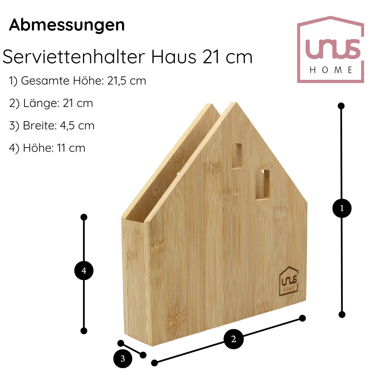 Serviettenhalter Hausform Bambusholz