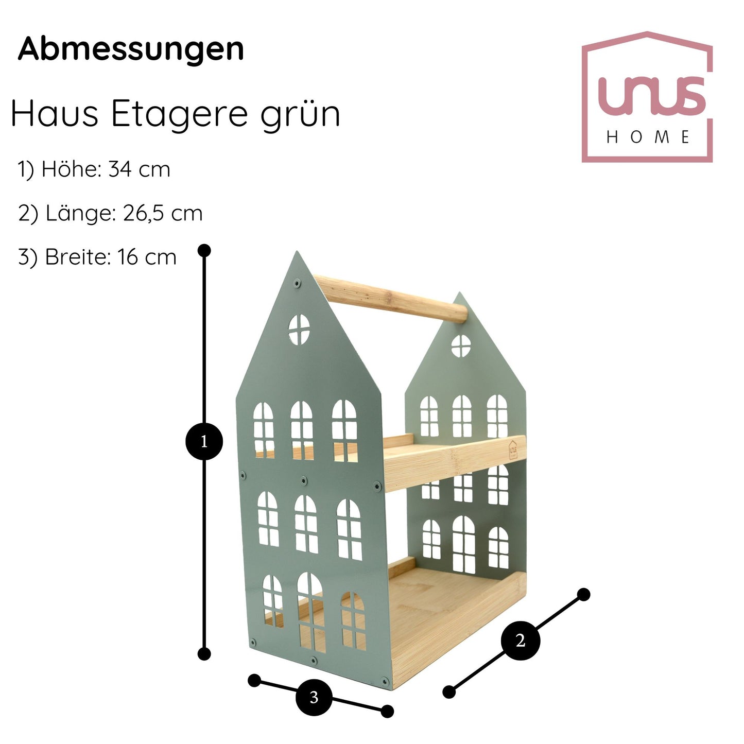 Haus-Etagere 34cm hoch