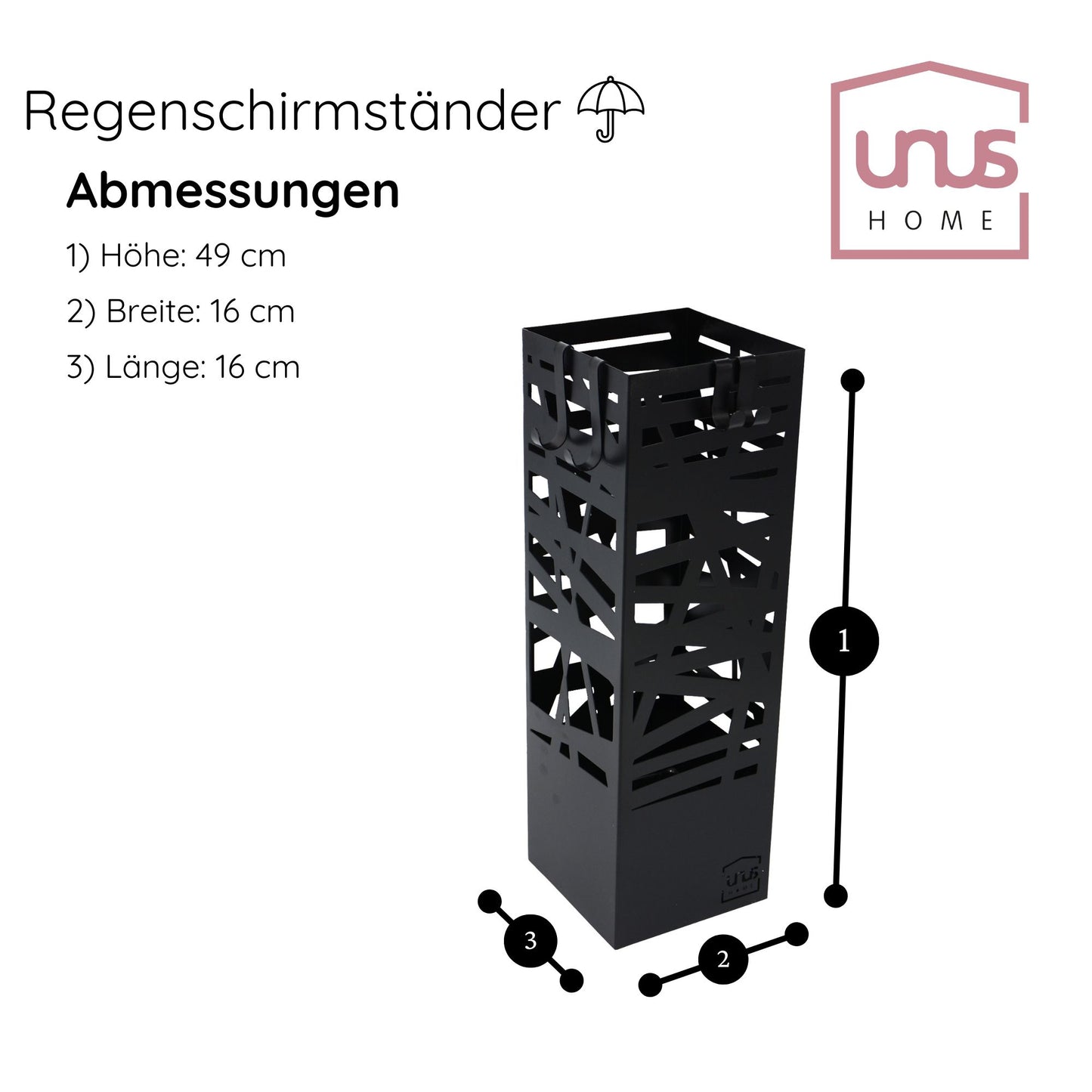 Regenschirmständer Metall abstraktes Muster