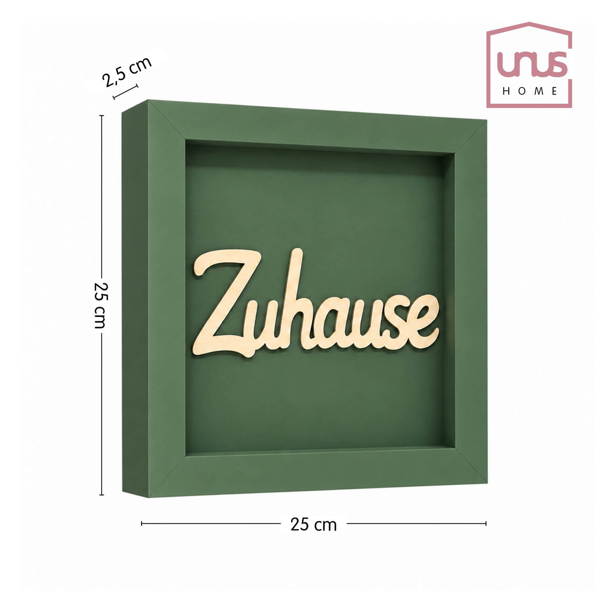 Holz Bilderrahmen 3D "Zuhause" in verschiedenen Farben