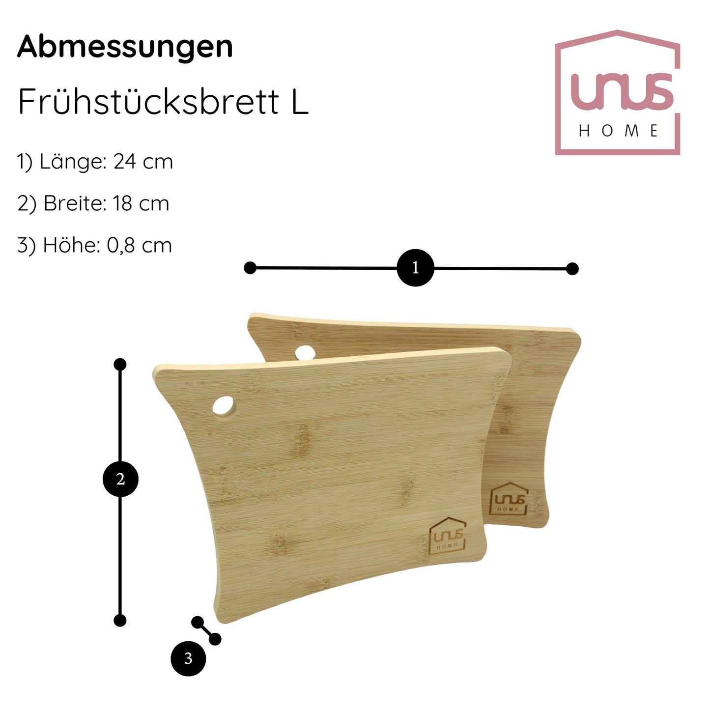Frühstücksbrettchen Bambus L