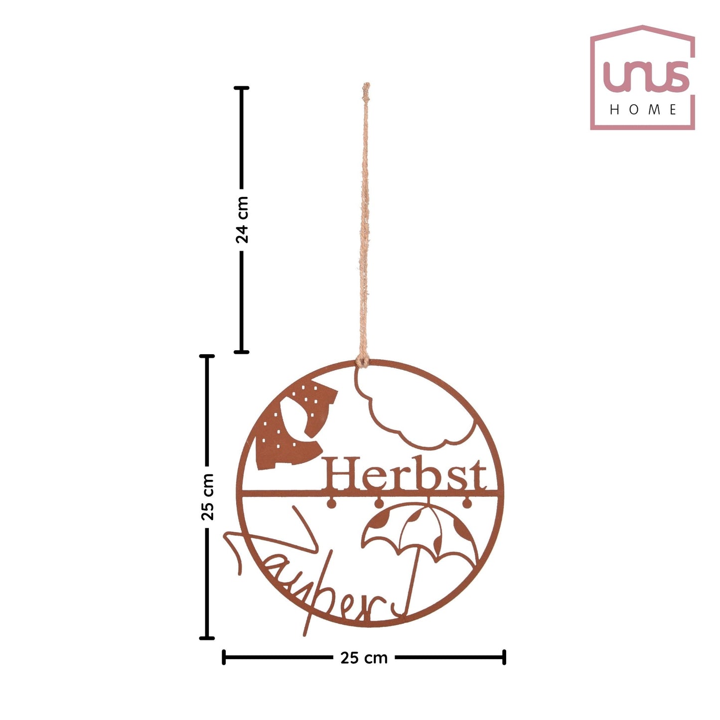 Aufhänger "Herbst Zauber" in schwarz oder rost 25 Dia