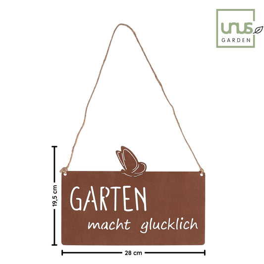Aufhänger Gartenschild verschiedene Motive Rost