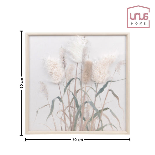 Wall Art 3D Hairfusion Schilfrohr Design B 60x60