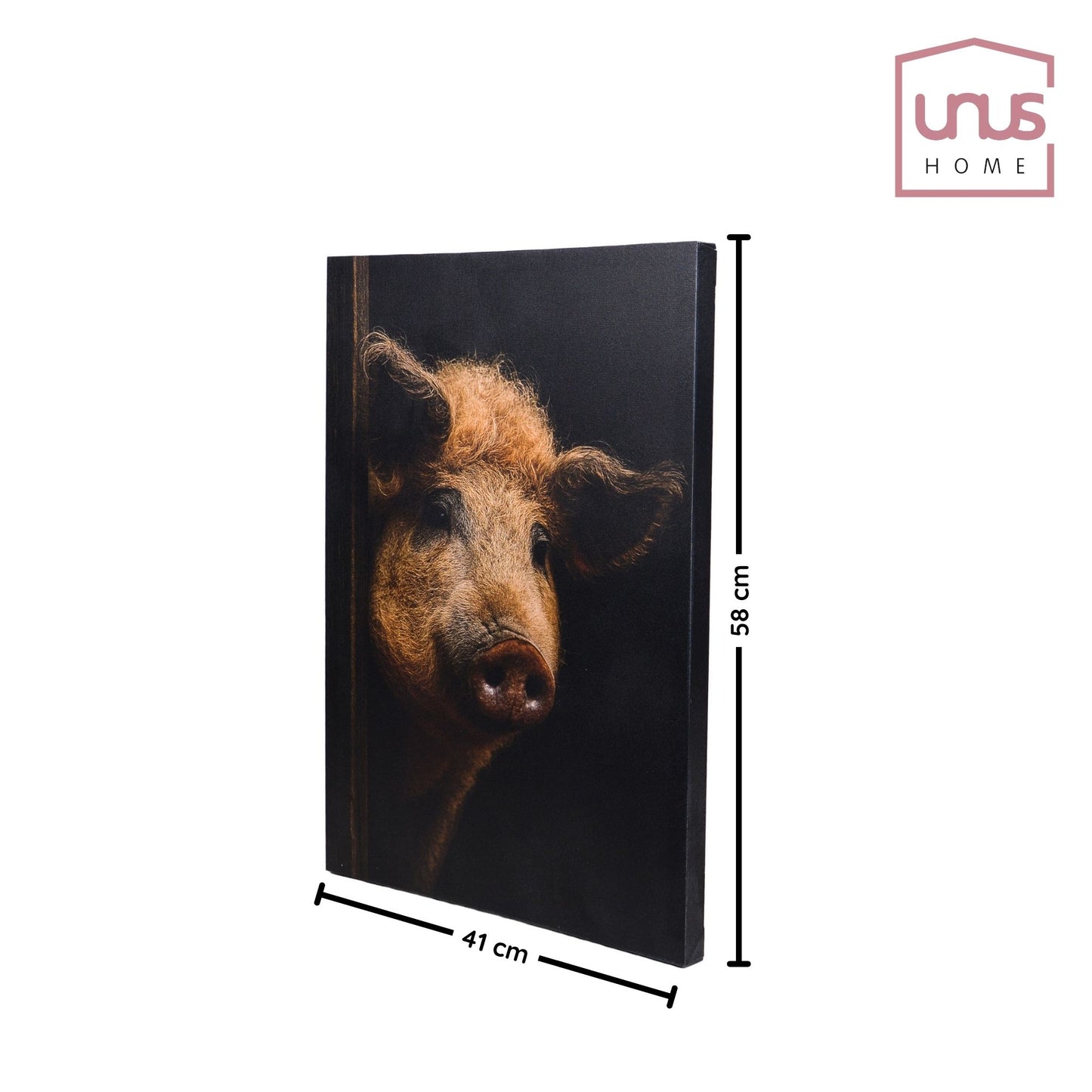 Leinwand Tierportrait Wollschwein bespannter Keilrahmen