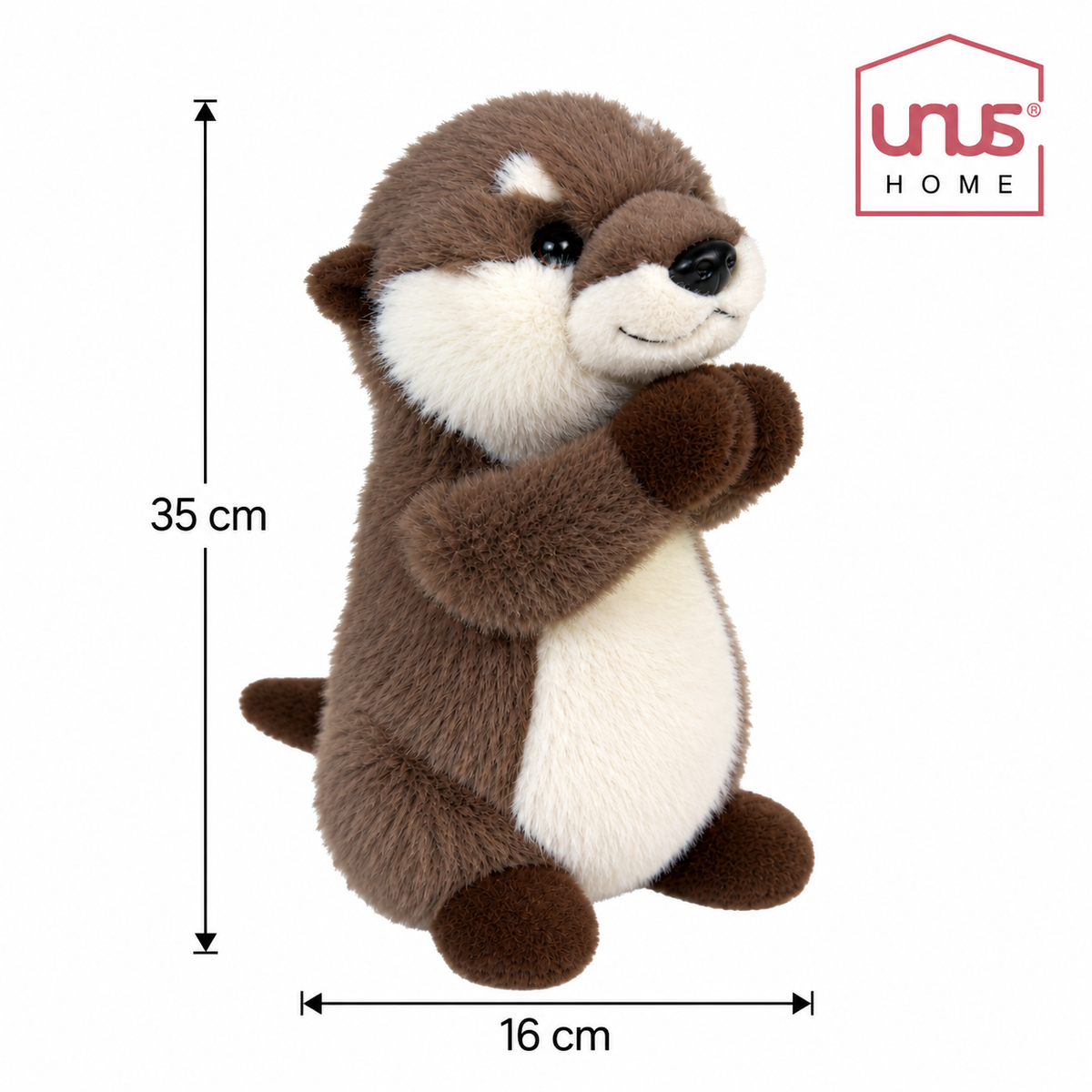Plüschtier Kuscheltier Otter 35cm braun