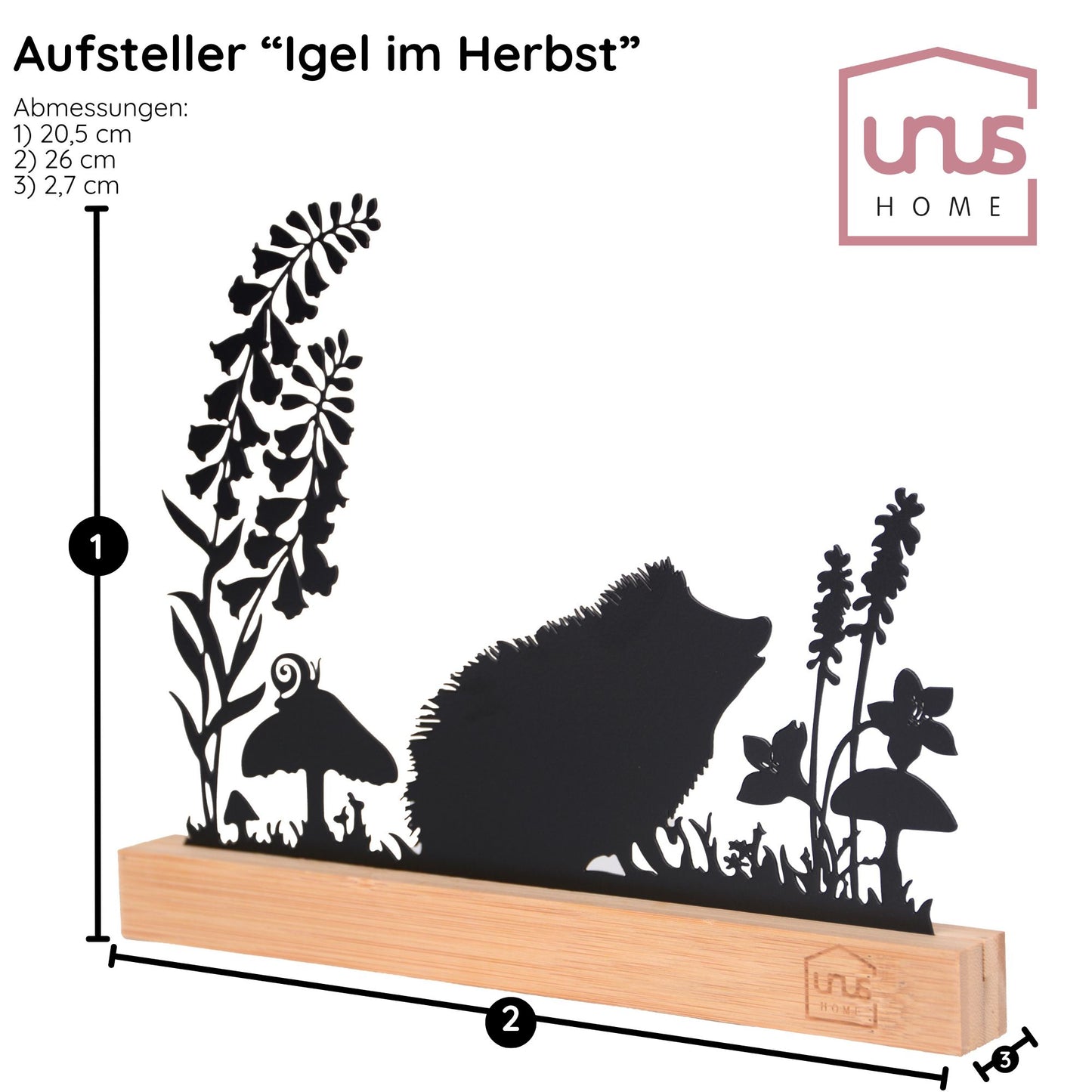 Aufsteller Herbst Igel