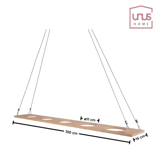 Pflanzenbar, Kräuterregal zum Aufhängen mit Drahtseil