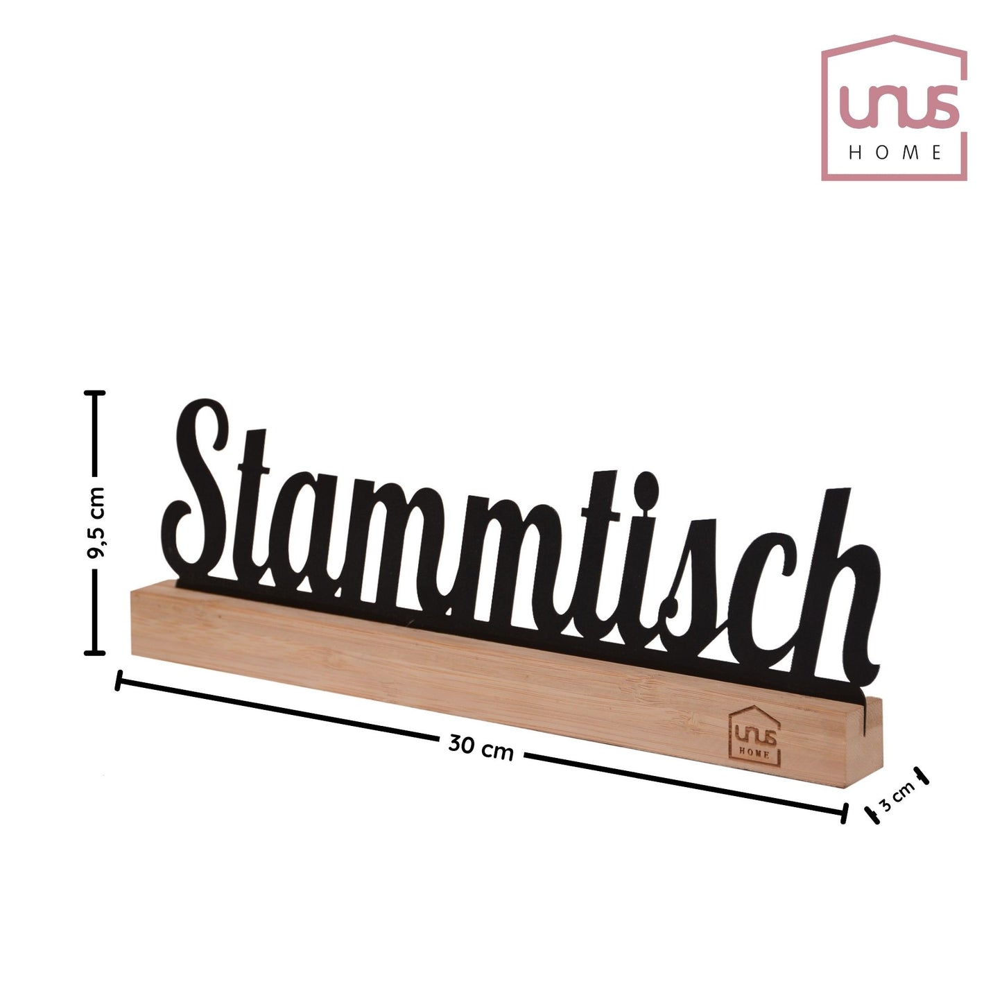 Aufsteller Schriftzug Stammtisch schwarz