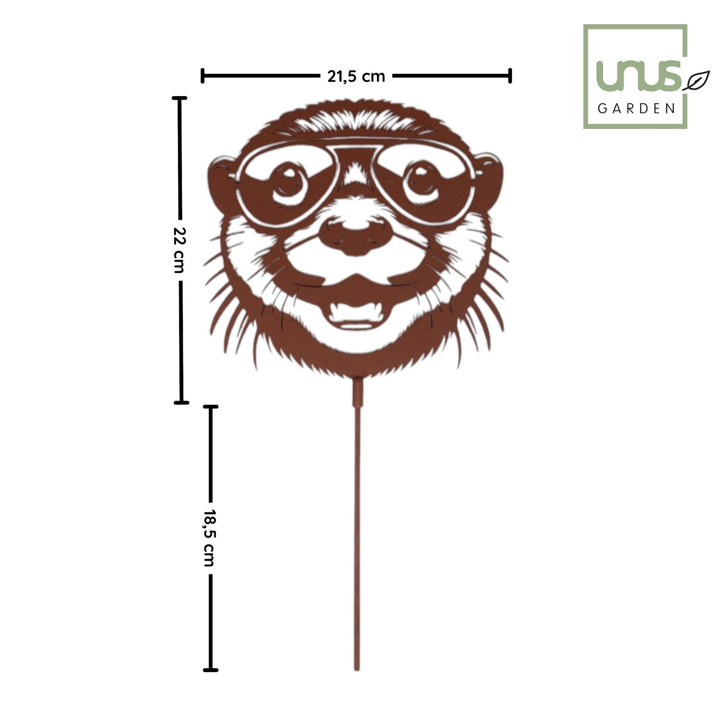 Gartenstecker Otter - Rostoptik