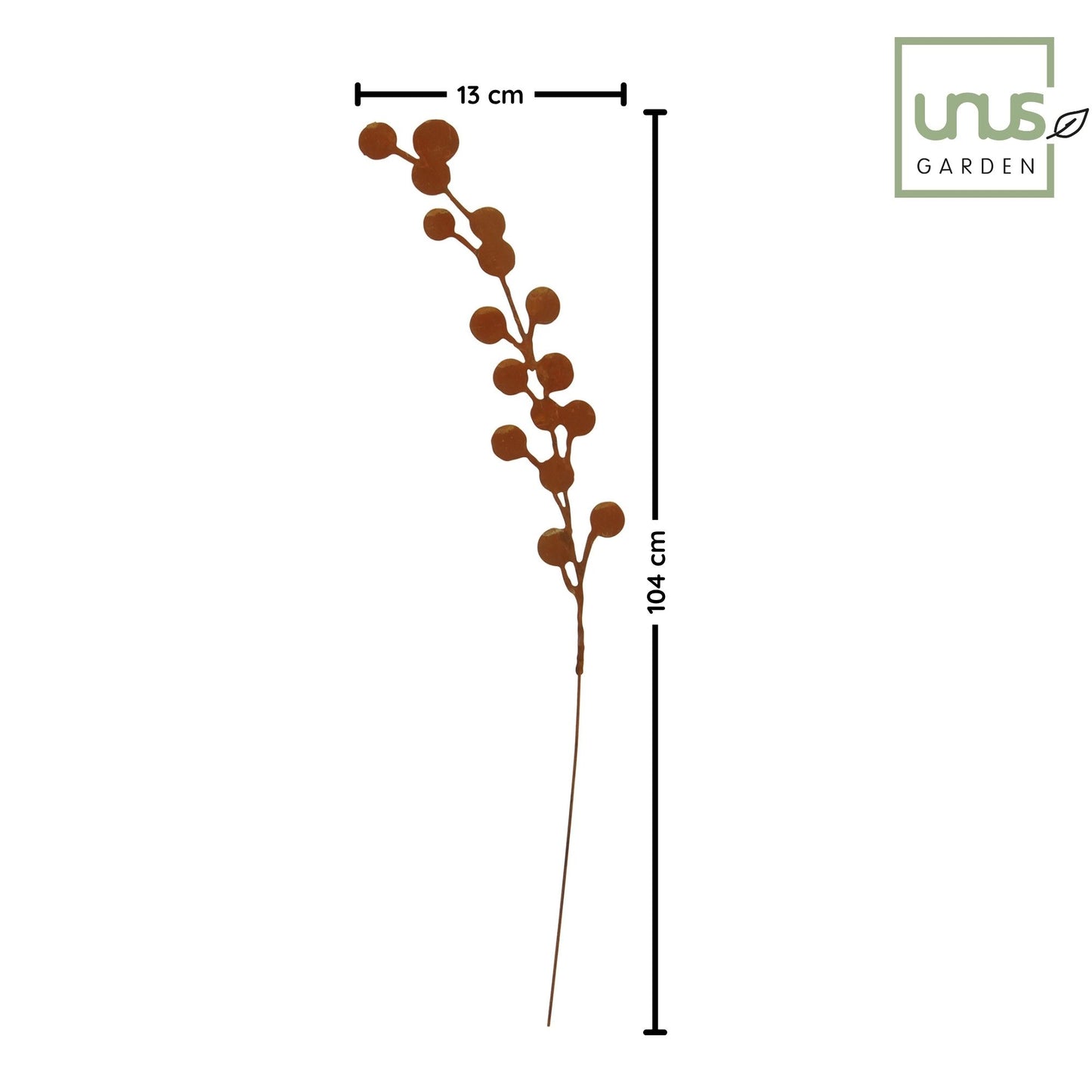 Gartenstecker Eukayptuszweig in rost