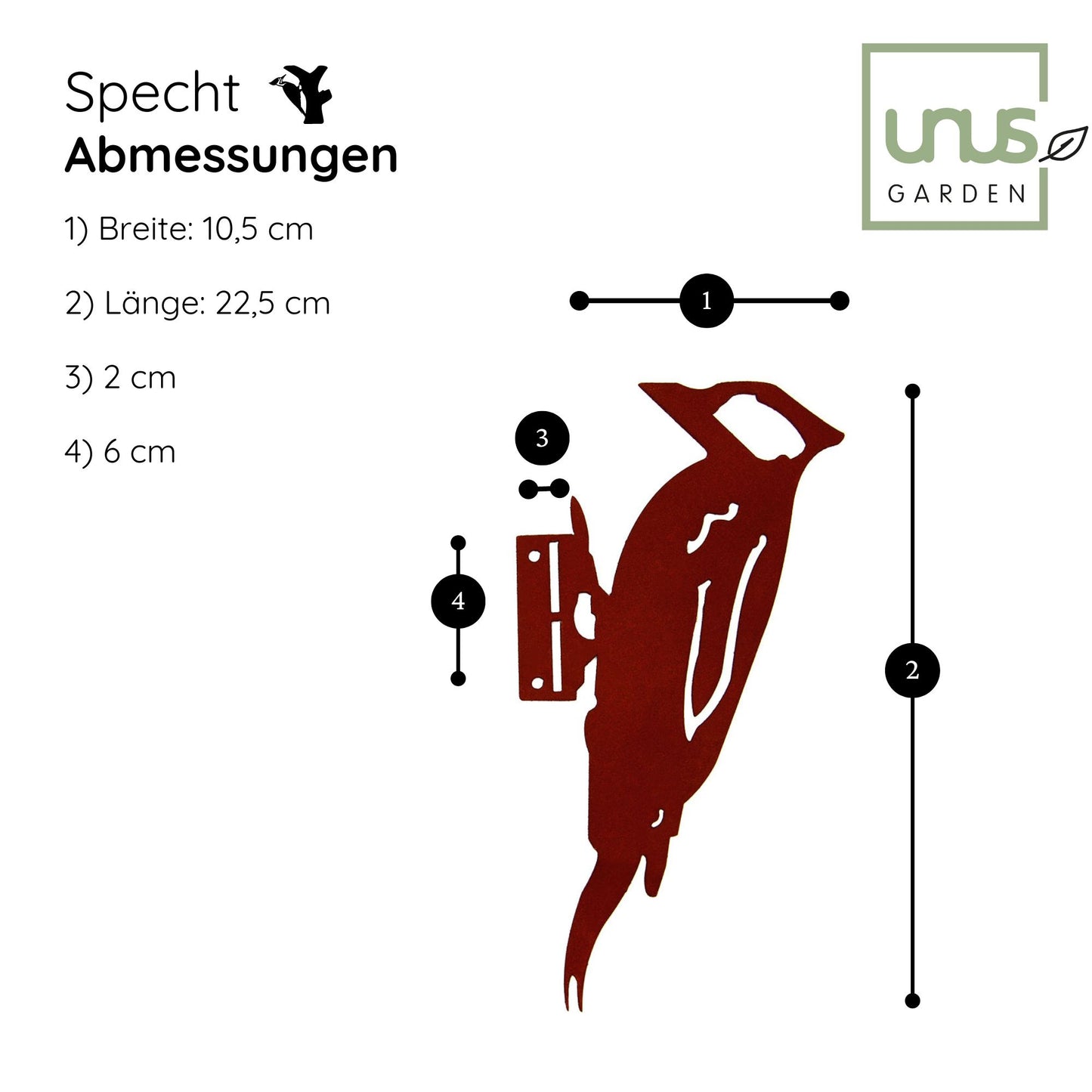 Baumstecker Rost Specht