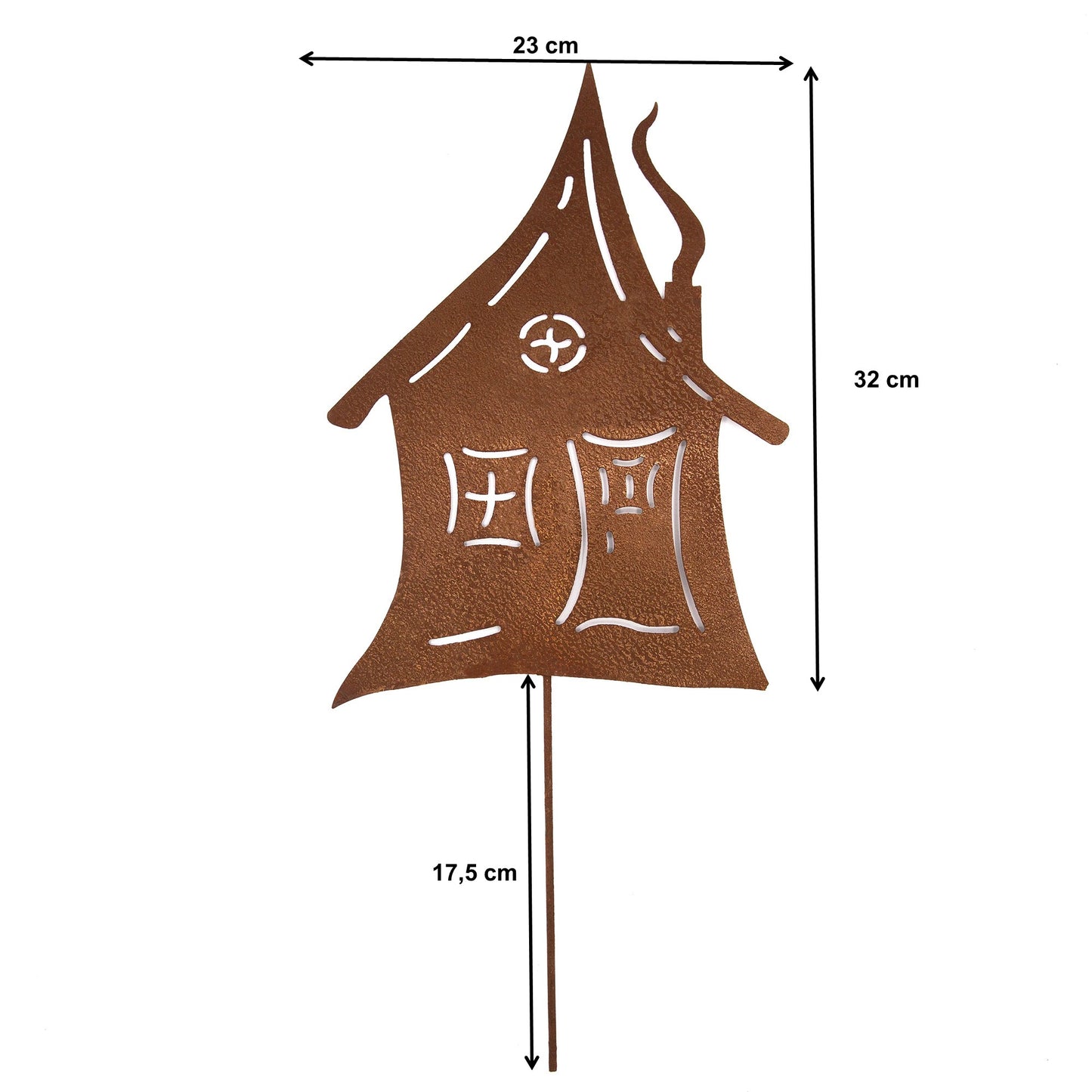 Gartenstecker Hexenhaus