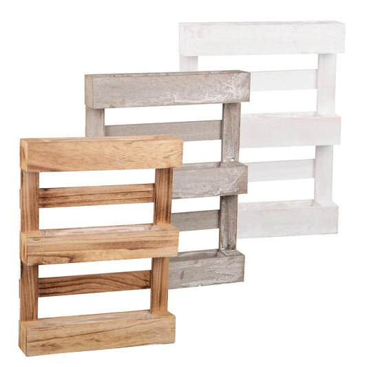 Paletten Holz m Kästen Kunststoffeinsatz