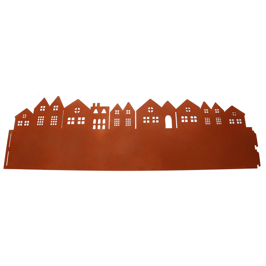 Beeteinfassung Rasenkante Rostoptik Häuser 27,5 ? cm Höhe 28 cm