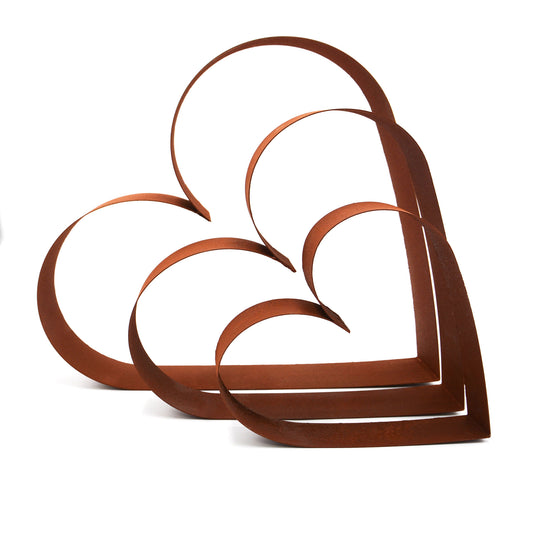 Herz Beeteinfassungen Rost 3er Set