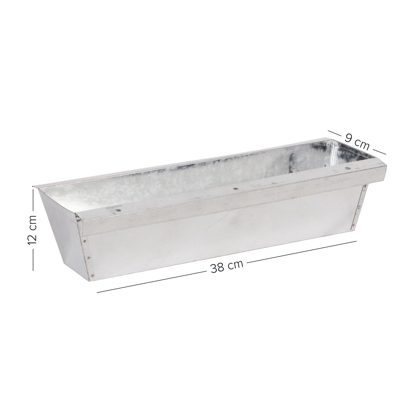 Blumenkasten Zink 38cm Kante und Bohrung Sets