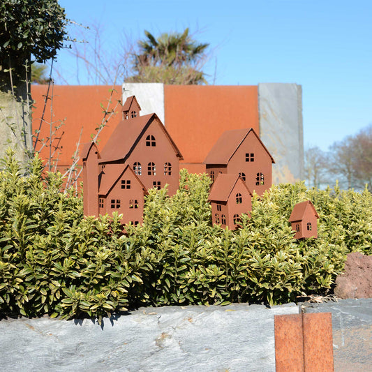 Deko Häuser Metall 5er Set