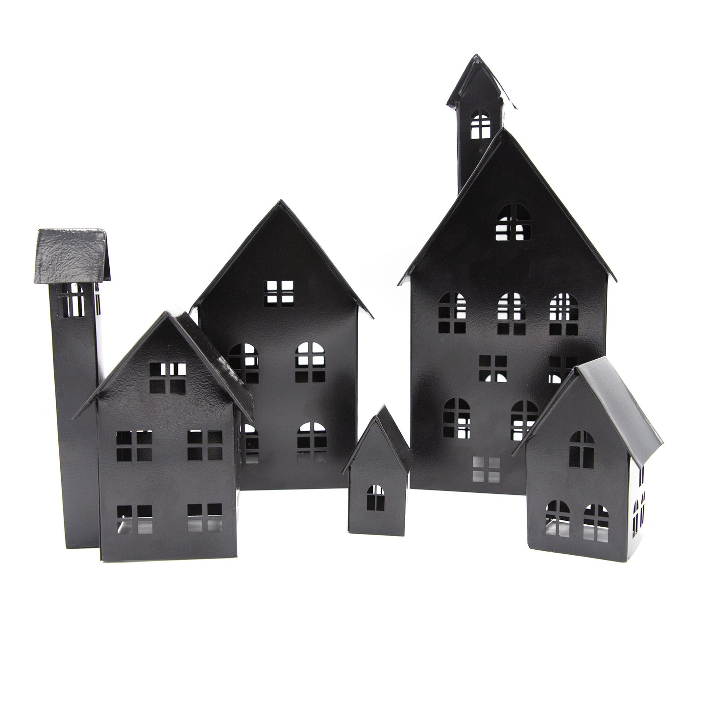 Deko Häuser Metall 5er Set