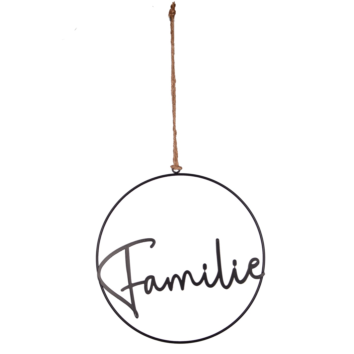 Metall-Aufhänger mit Schriftzug Familie 25cm