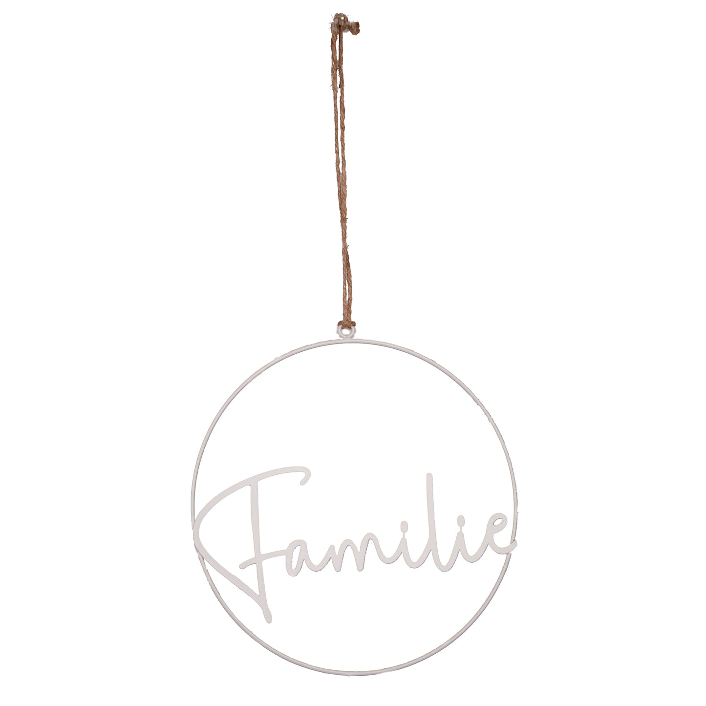 Metall-Aufhänger mit Schriftzug Familie 25cm