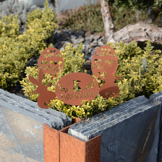 Gartenstecker Rost Ostern 5er Set
