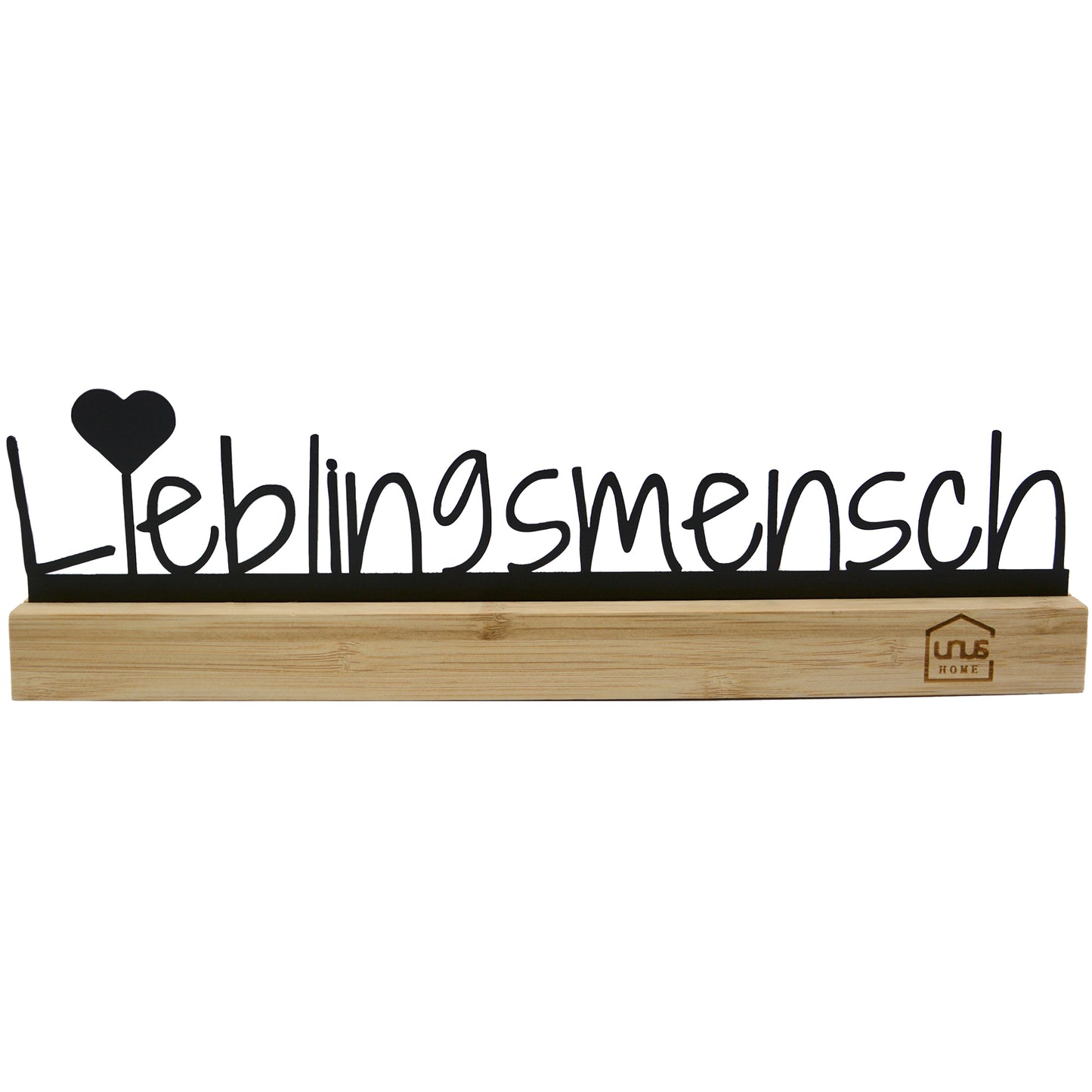 Aufsteller Schriftzug Herzensmensch Lieblingsmensch