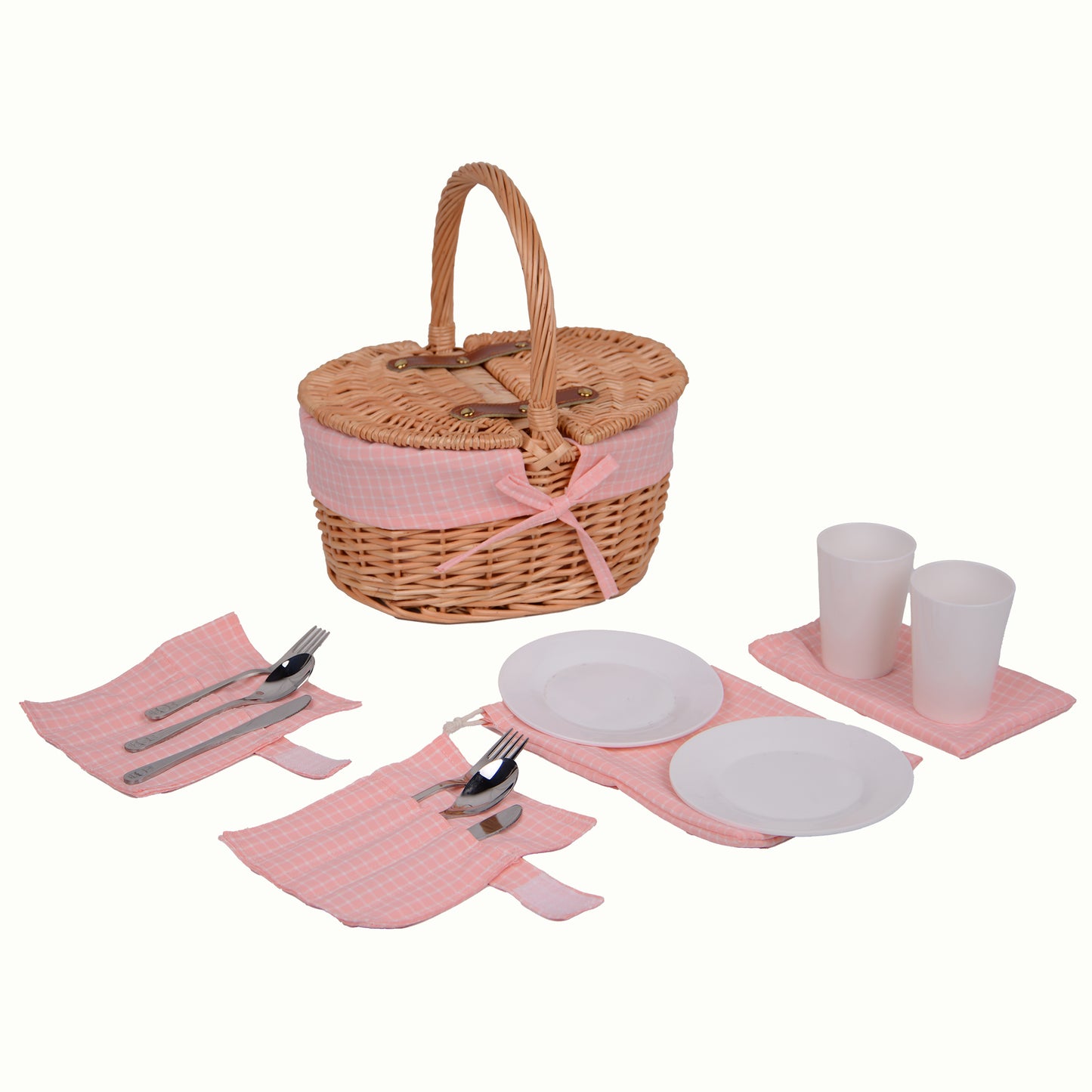 Picknickkorb Kinder Oval mit Ausstattung für 2 Personen