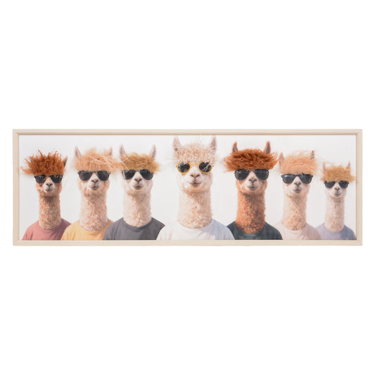 Wall Art 3D Hairfusion Alpakas im Shirt mit Sonnenbrille 120x40