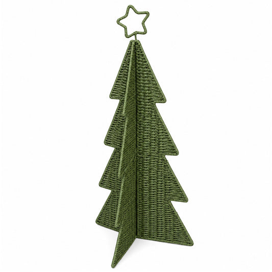 Aufsteller Tannenbaum Olaf Papiergeflecht Grün oder Weiß