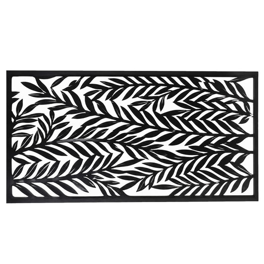 Metall Wandbild Palmblätter schwarz 120x60cm