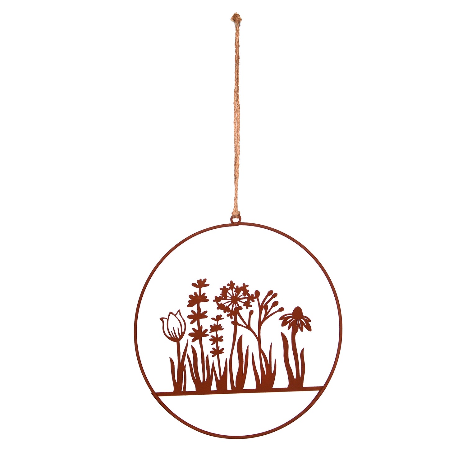Metall-Aufhänger mit Blumenornament 25cm