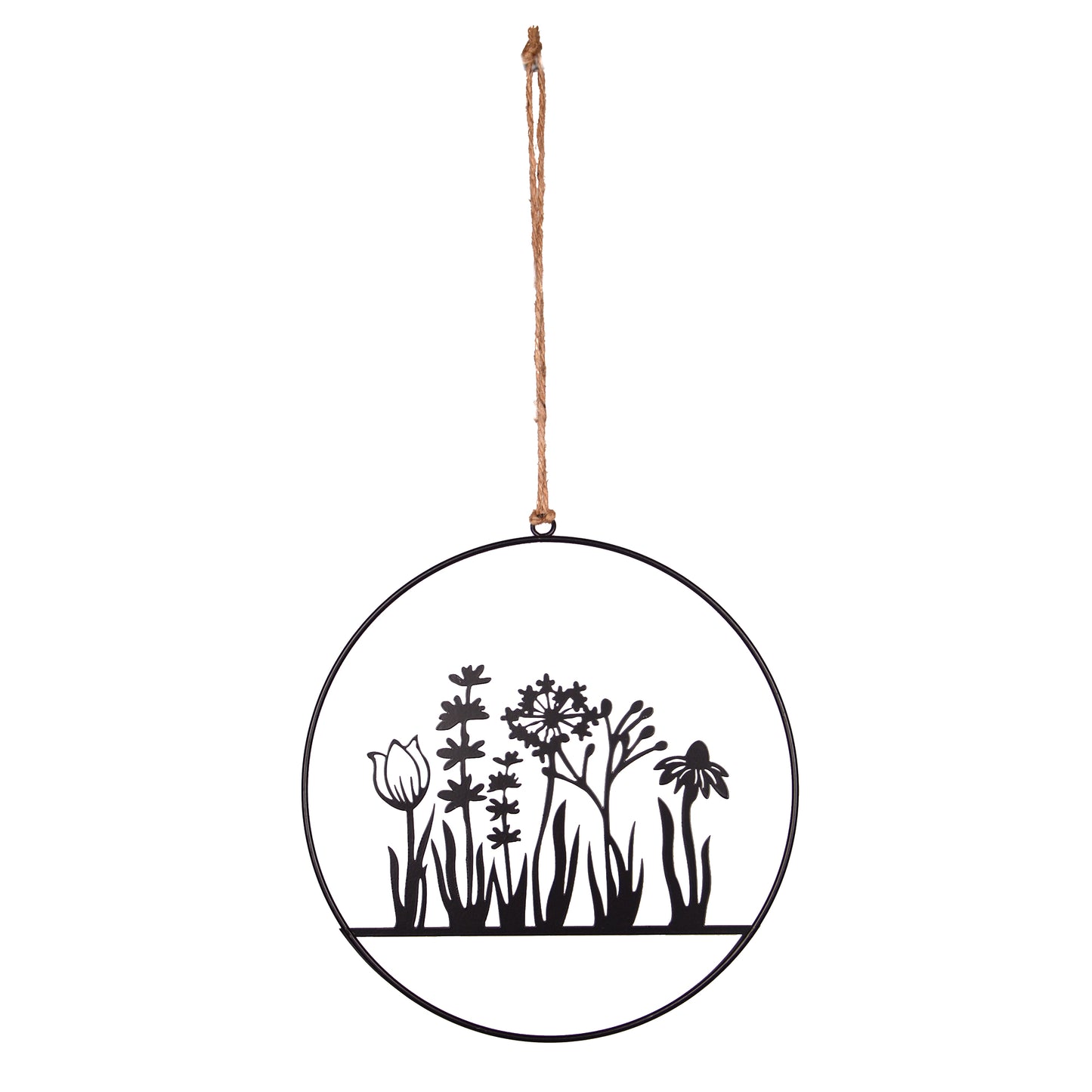 Metall-Aufhänger mit Blumenornament 25cm