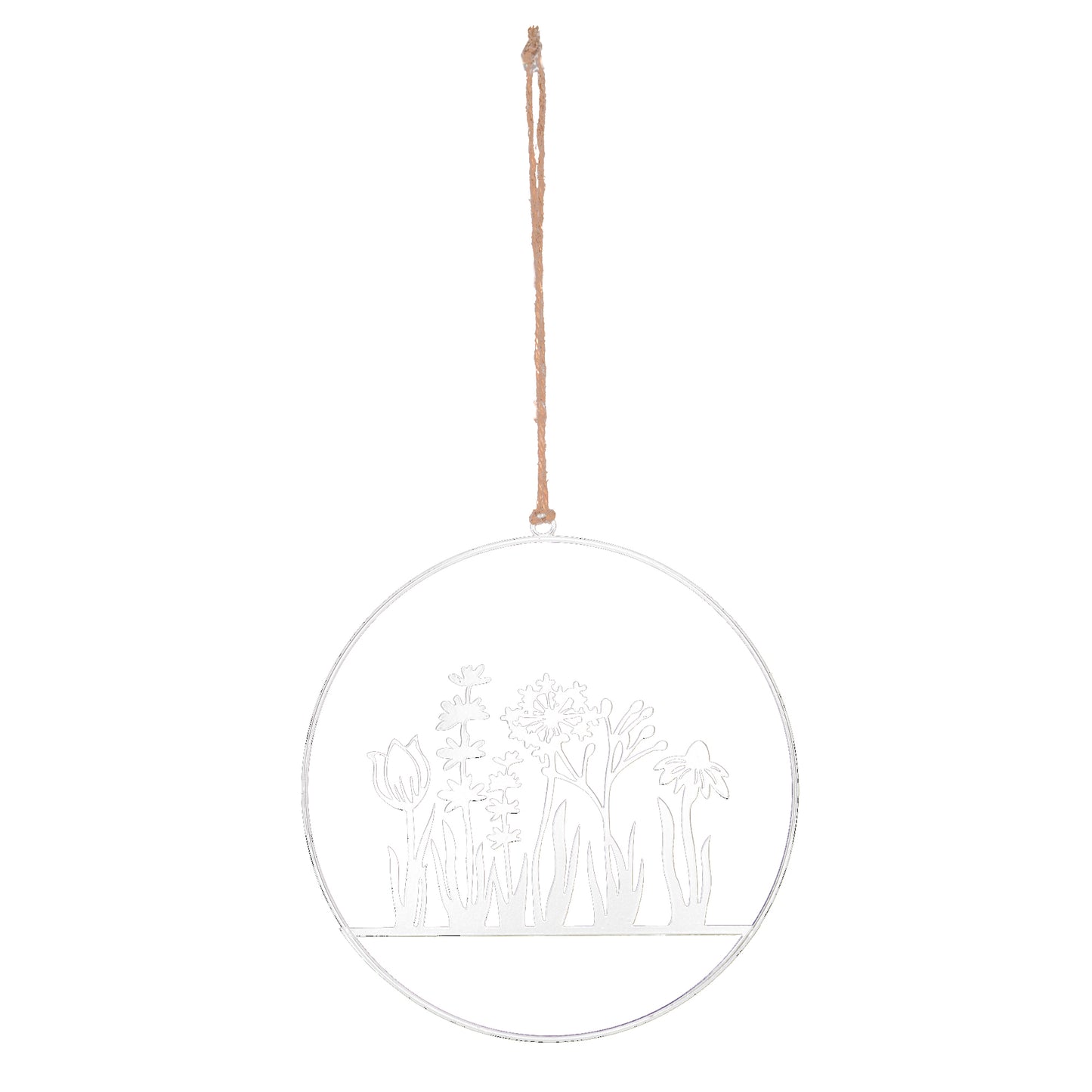 Metall-Aufhänger mit Blumenornament 25cm