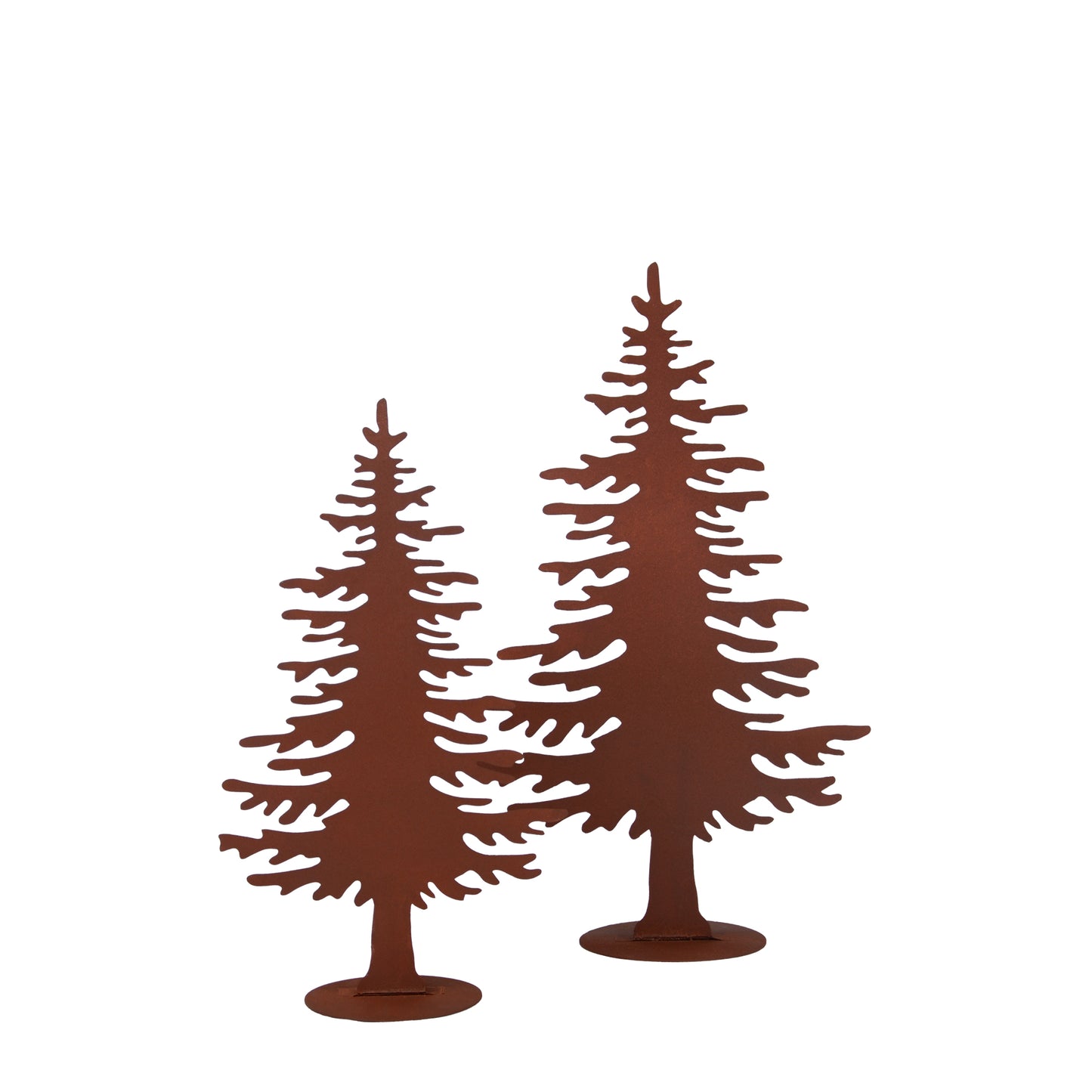 Tannenbaum-Aufsteller im Rostdesign klein