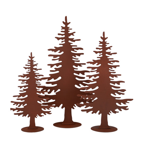 Tannenbaum-Aufsteller im Rostdesign klein