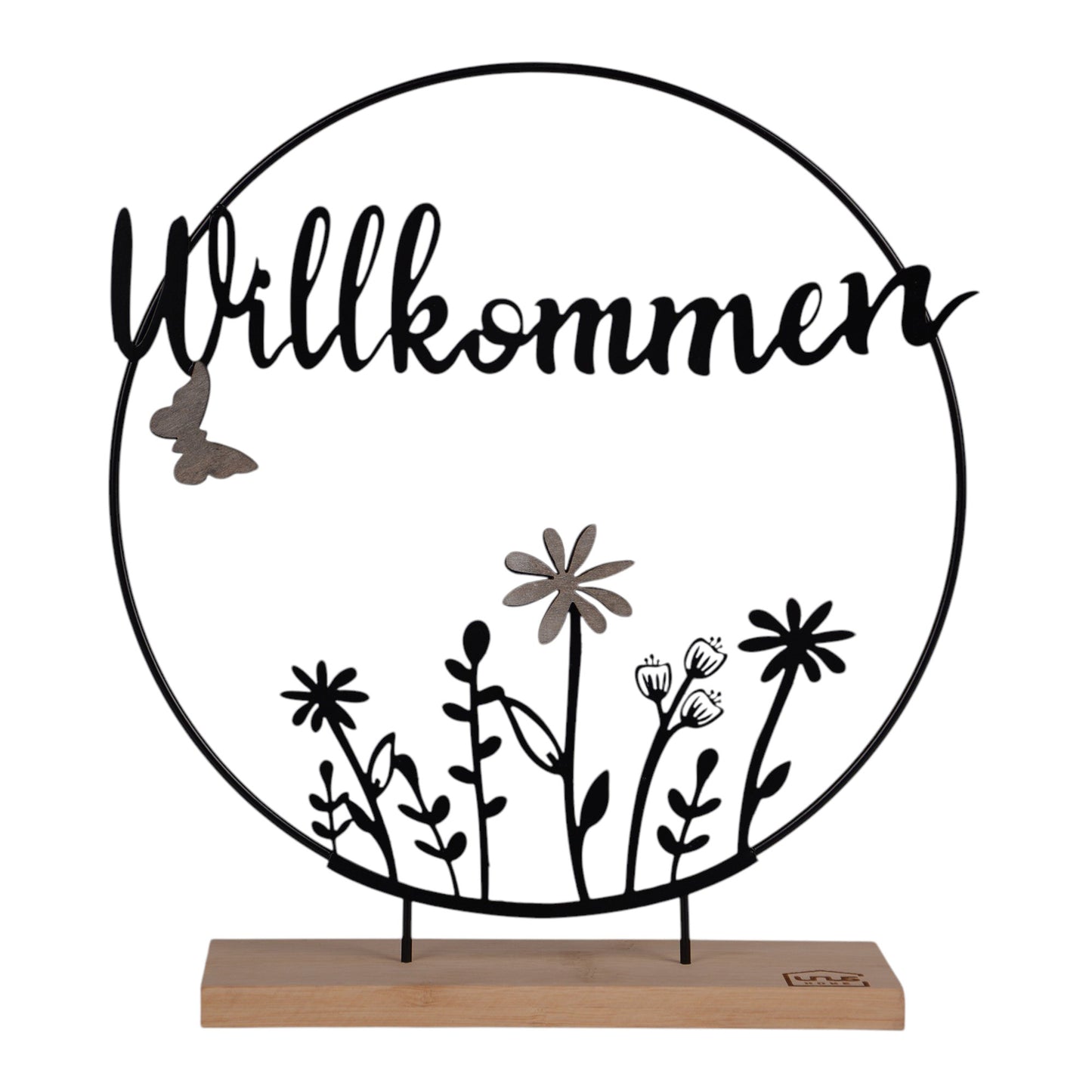 Aufsteller Willkommensschild, in Schwarz oder Weiß