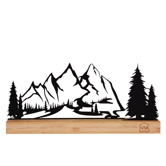 Aufsteller "Berglandschaft" - schwarz