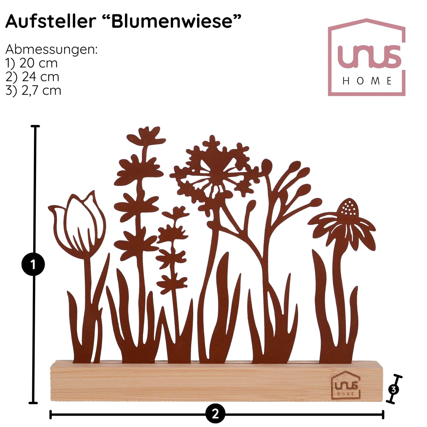 Aufsteller Blumenwiese Silhouette