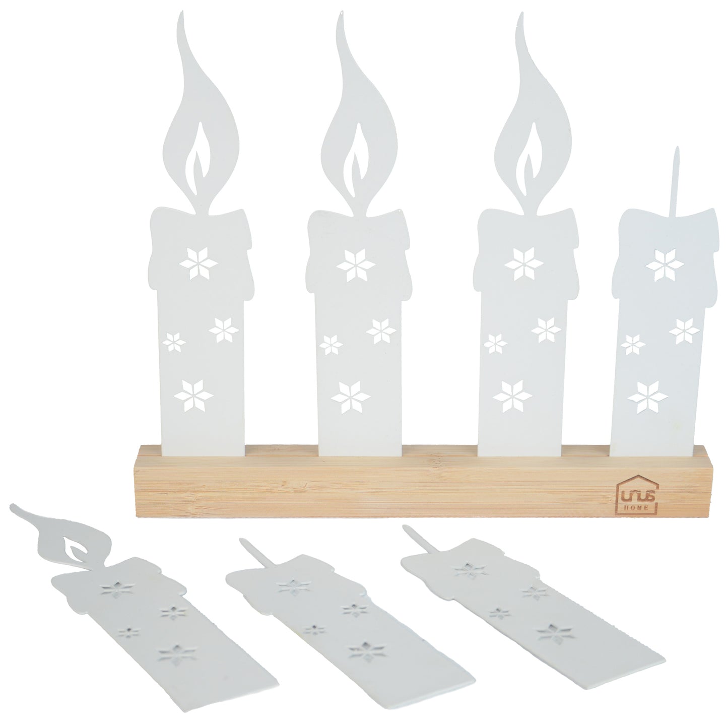 Adventskerzen-Aufsteller im Rostdesign