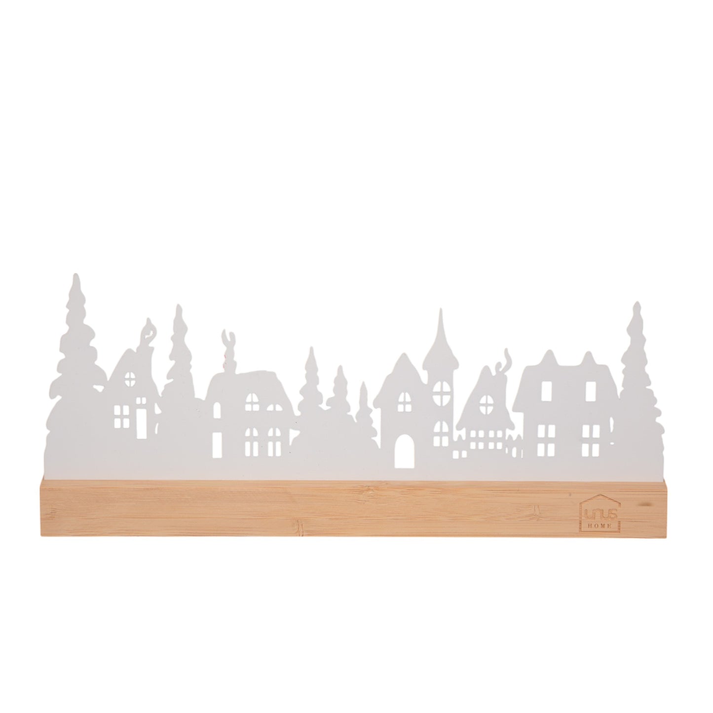 Aufsteller Häuserlandschaft mit Bäumen