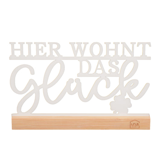Aufsteller "Hier Wohnt das Glück"