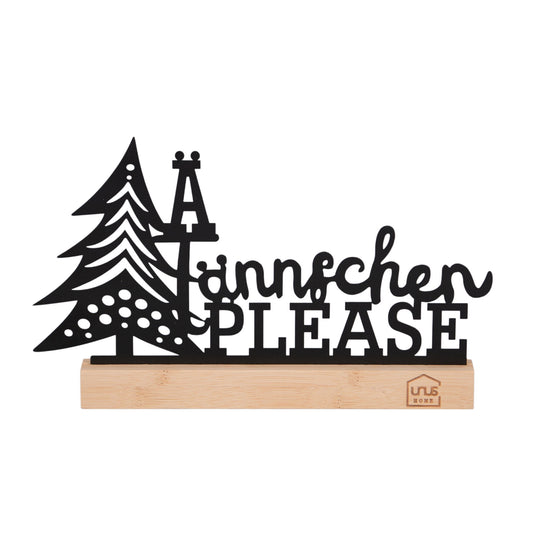 Aufsteller "Tännchen Please" in schwarz oder weiß