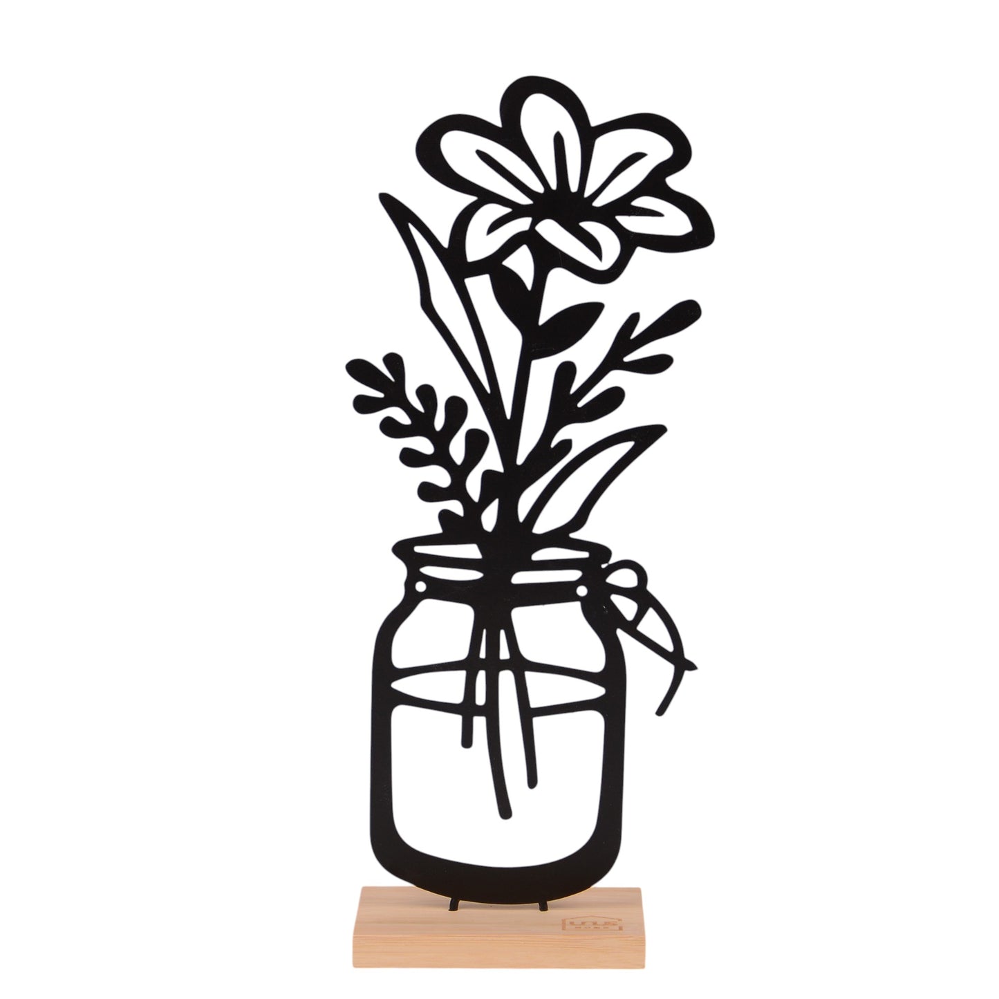 Aufsteller Vase Peonia Metall in weiß oder schwarz