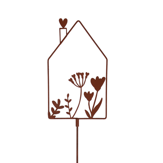 Gartenstecker Hausform verschiedene Farben